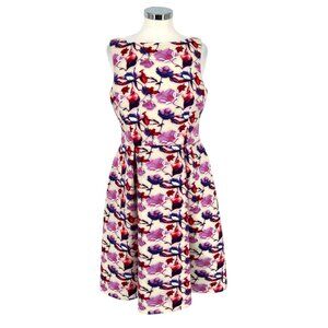 Rickie Freeman Teri Jon Floral Midi Dress Sleeveless Multicolor Size 14
